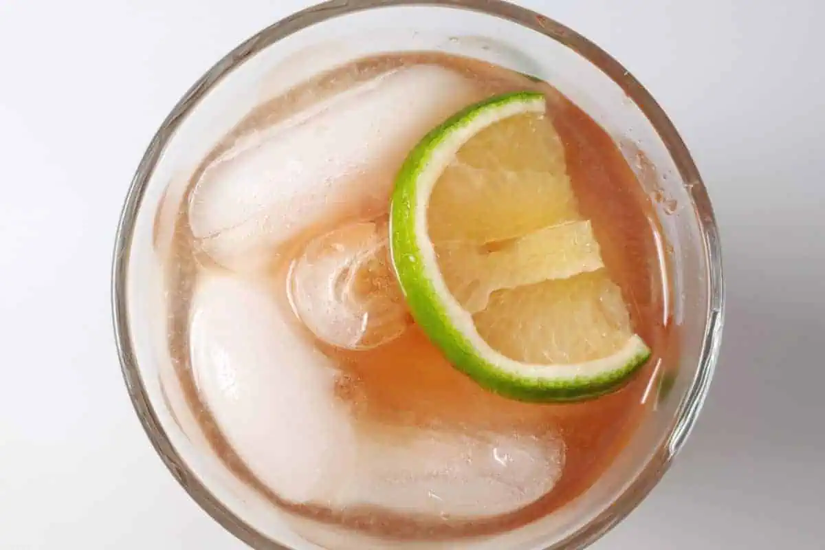 A dark and stormy cocktail.