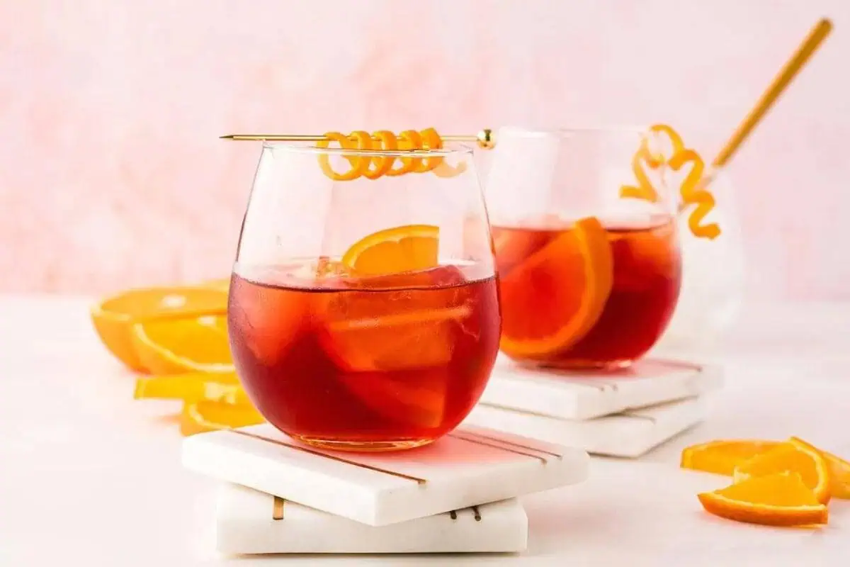 A negroni cocktail.