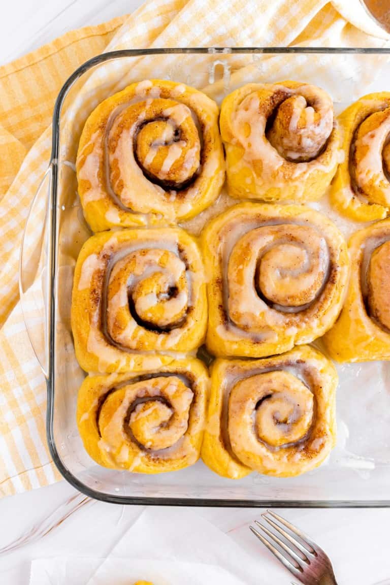 Fluffy Pumpkin Cinnamon Rolls from Scratch