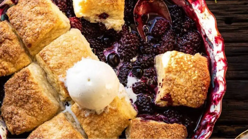 Blackberry Lavender Cobbler