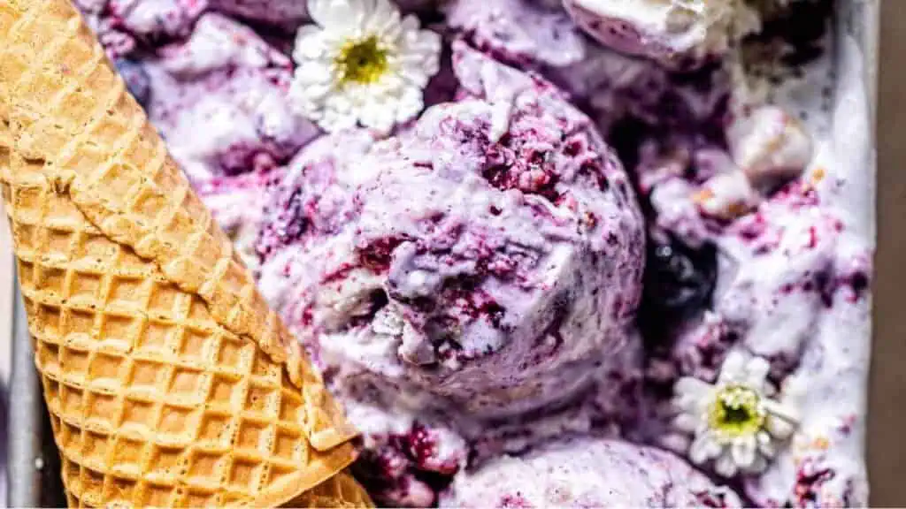 Blueberry Cobbler Ice Cream