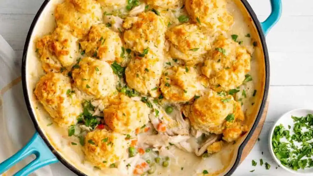 Chicken Cobbler with Red Lobster Cheddar Biscuit Topping