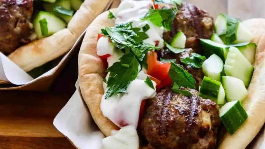 Lamb Gyros with Greek Tzatziki Sauce