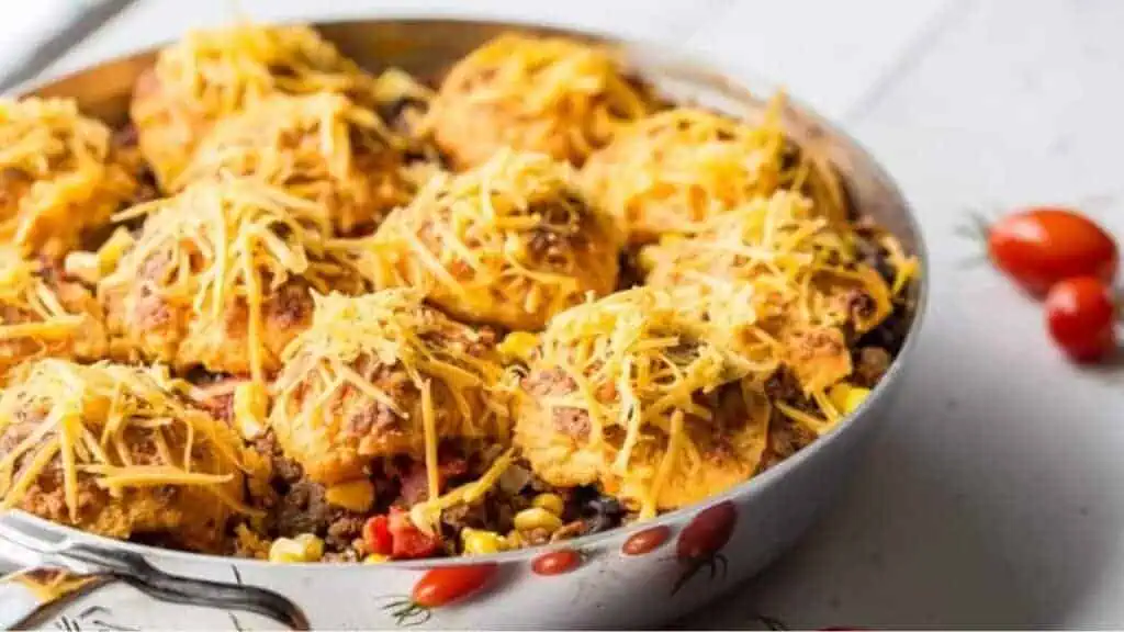 Skillet Taco Cobbler