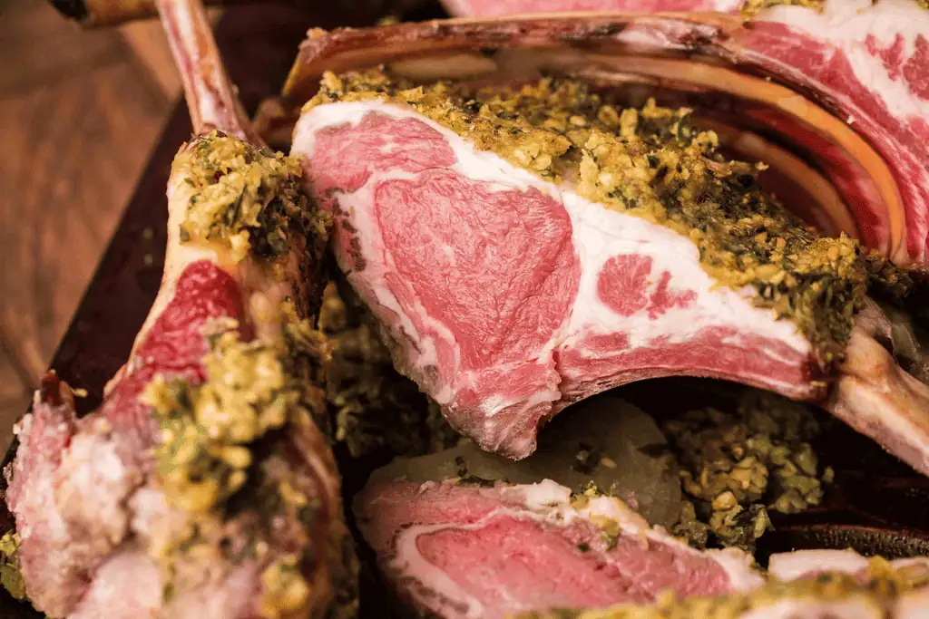 Smoked Rack of Lamb with Herb Paste