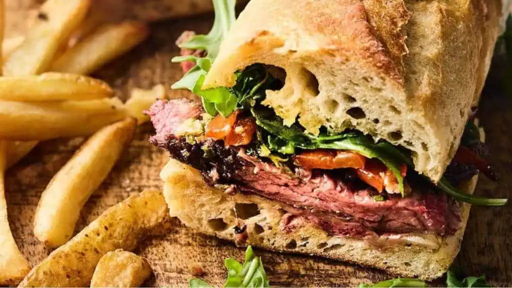 Steak Sandwich on crunch french bread