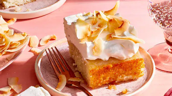 Coconut Poke Cake Surprise