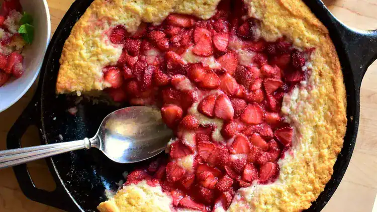 Comforting Strawberry Spoon Cake