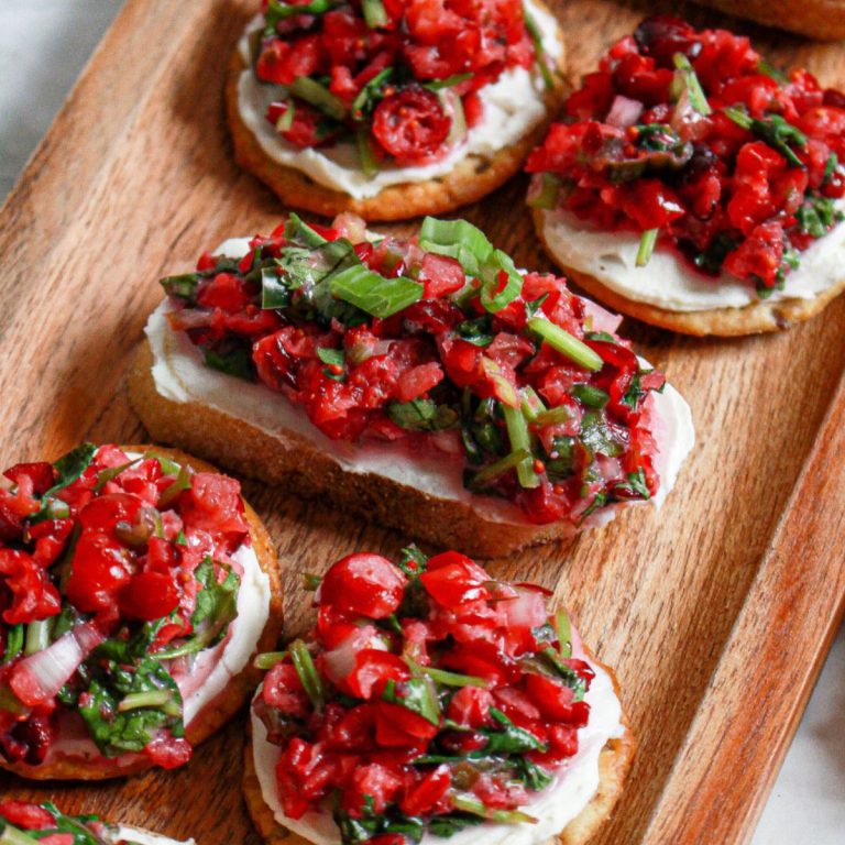 Cranberry Jalapeño Salsa with Cream Cheese
