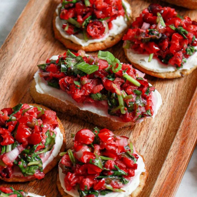 Cranberry Jalapeño Salsa with Cream Cheese