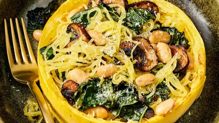 Spaghetti Squash Nests with Kale