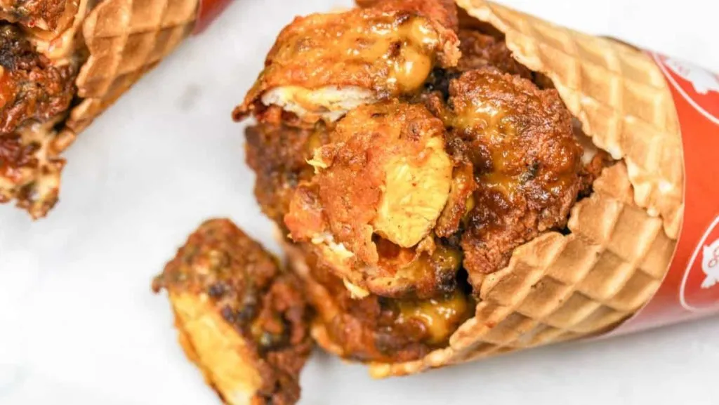 Chicken and Waffle Cone