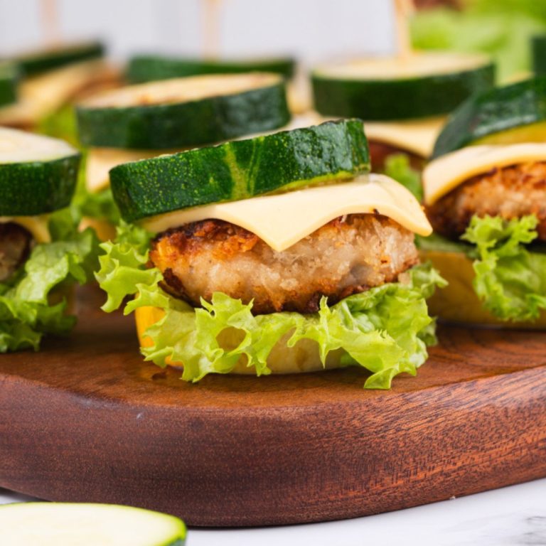 Mini Chicken Burger Zucchini Sliders