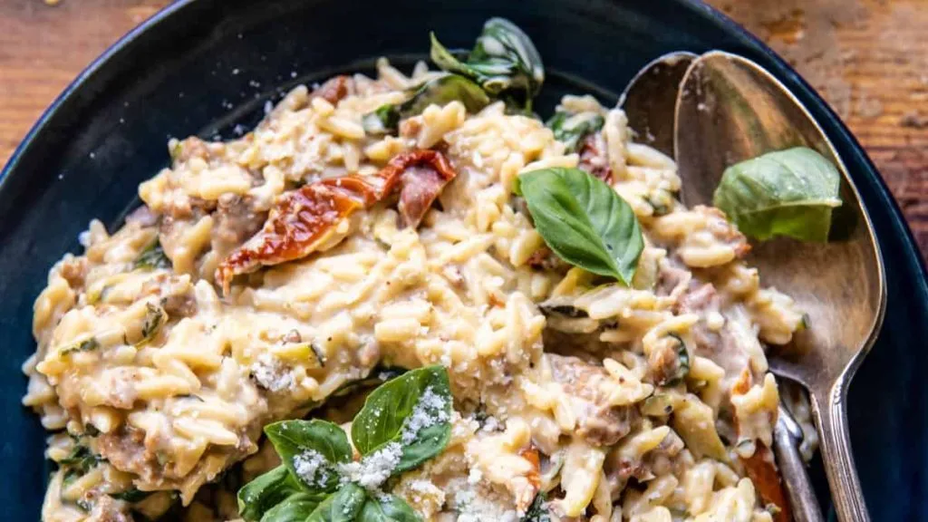 One-Pot Orzo with Sun-Dried Tomatoes