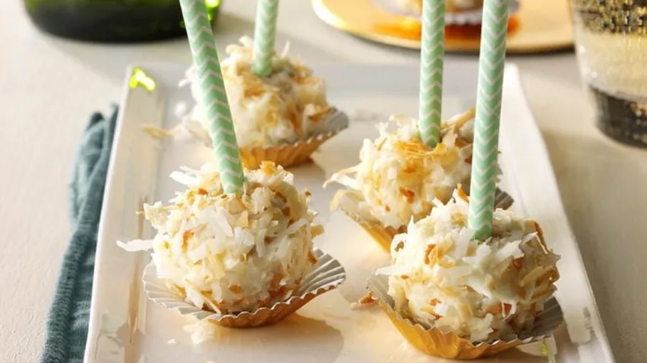 Coconut-Rum Cake Pops
