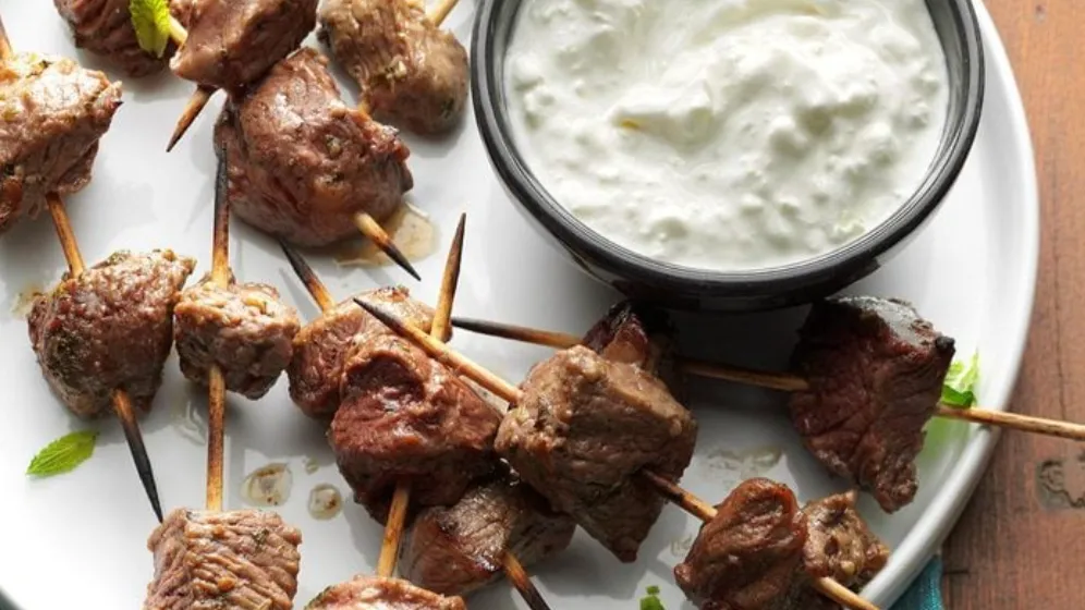Honey-Mint Lamb Skewers