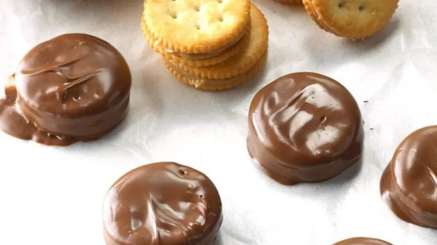 Dipped Peanut Butter Sandwich Cookies