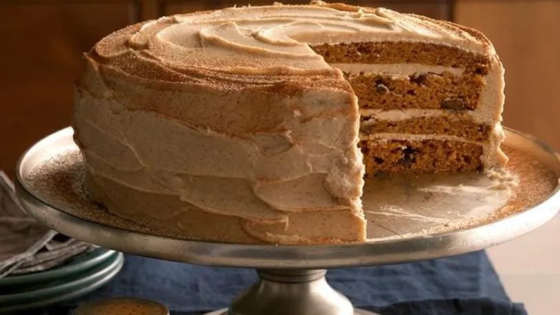 Pumpkin Cake with Whipped Cinnamon Frosting