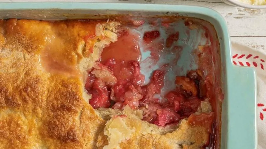 Strawberry-Rhubarb Cobbler