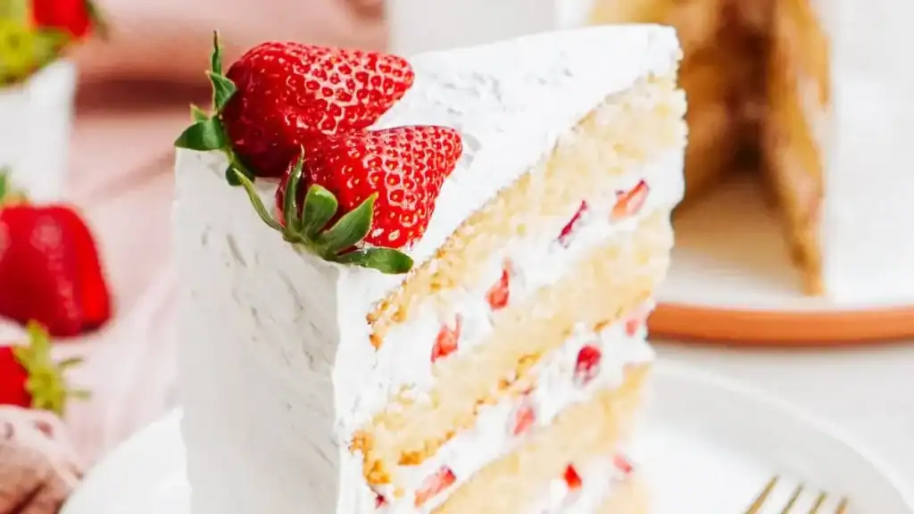 Decadent Strawberry & Cream Cake