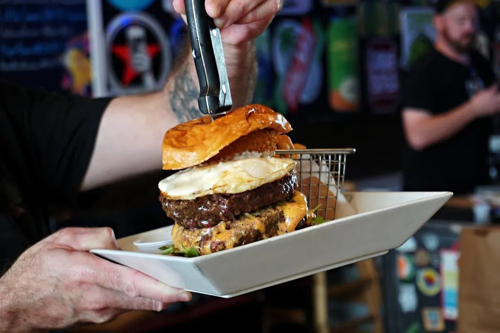 Mega Burger with Melted Cheese