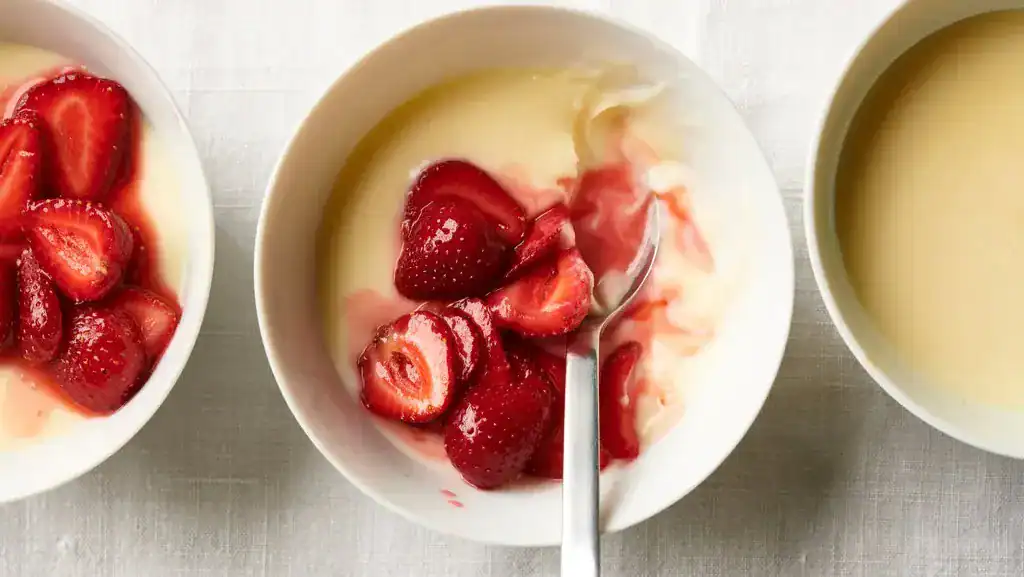 Zesty Lemon Custards with Berries