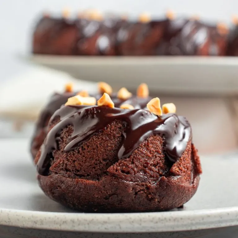 Mini Chocolate Bundt Cakes with Silky Ganache