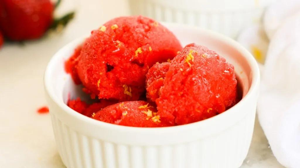 Refreshing Strawberry Sorbet