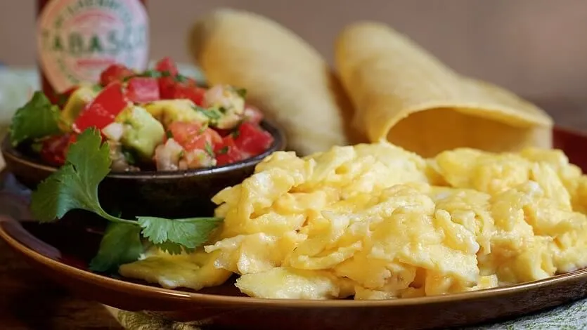 Perfect Scrambled Eggs with Fiery Pico de Gallo