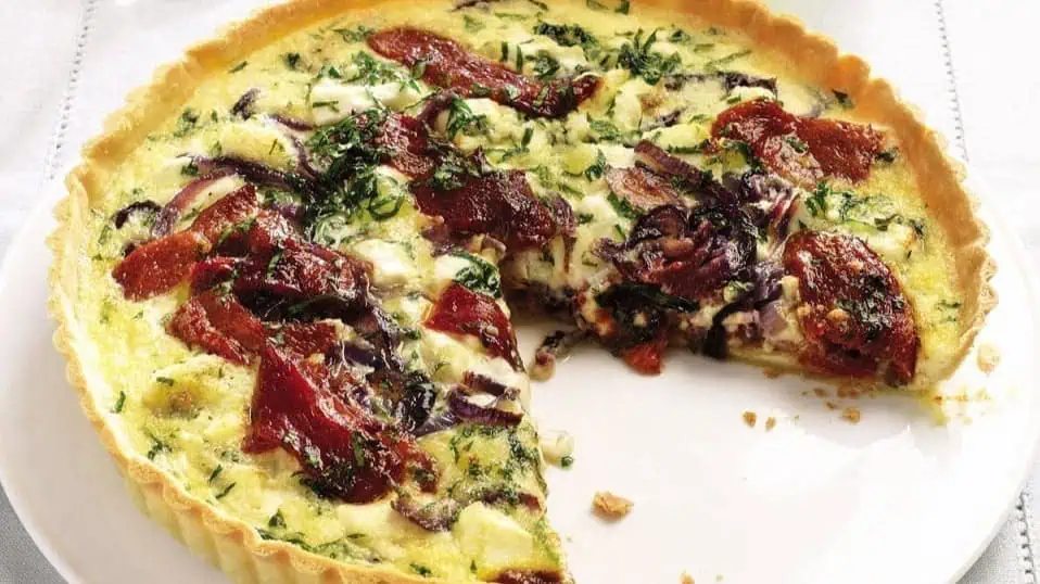 Roasted Pepper & Goat Cheese Tart