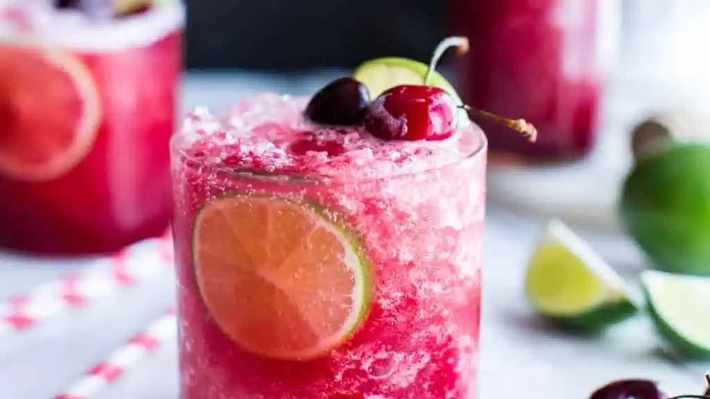 Honey Sweetened Fresh Cherry Limeade