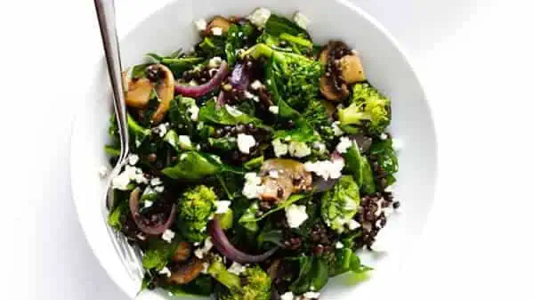 Lentil and Spinach Salad