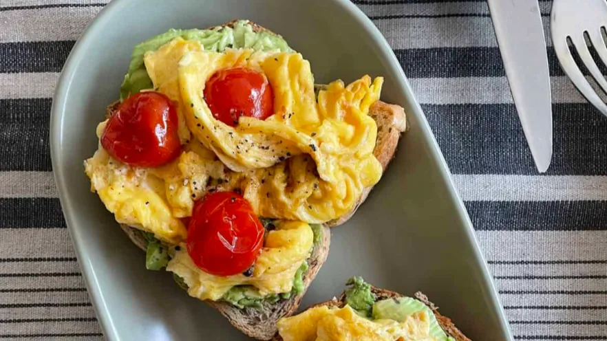 Scrambled Eggs and Avocado