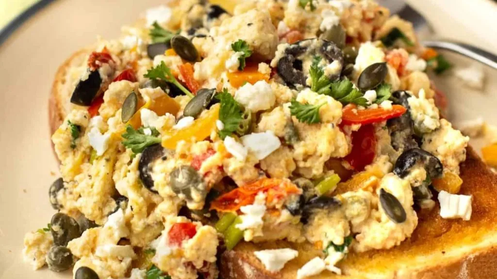 Mediterranean Scrambled Eggs with Feta