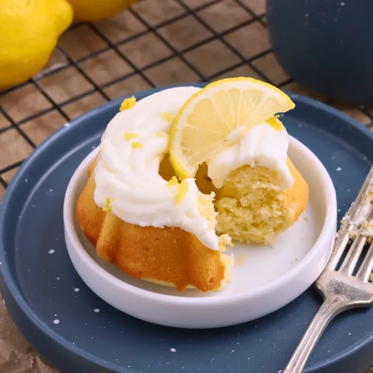The Best Moist Mini Lemon Bundt Cake Recipe