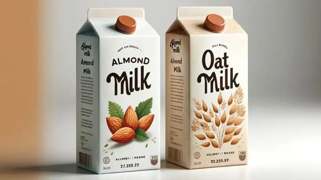 Almond and oat milk