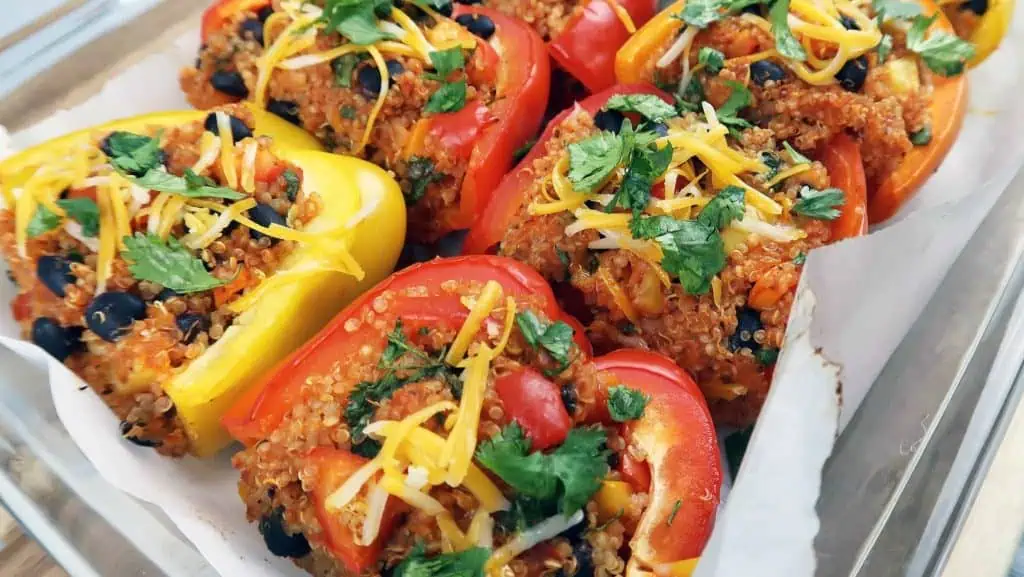 Stuffed Bell Peppers with Spiced Beans