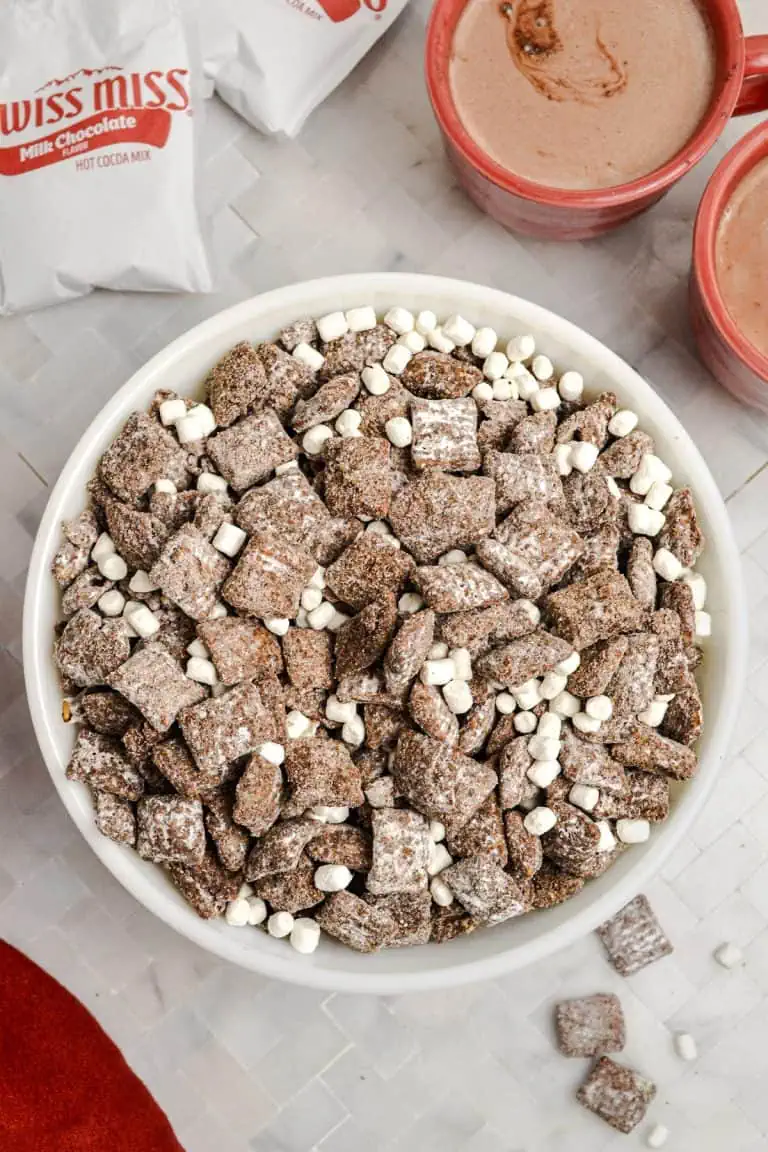 Homemade Hot Cocoa Muddy Buddies (The Ultimate Winter Snack!)