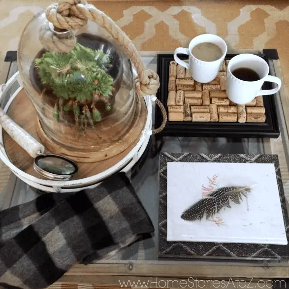 diy wine cork picture frame trivet
