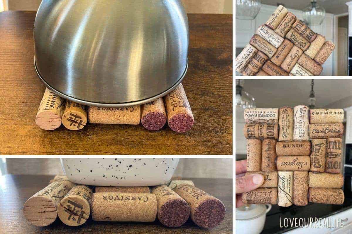 homemade wine cork diy trivet