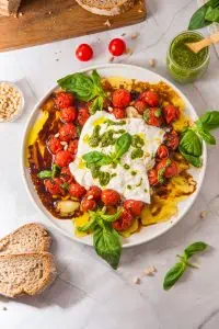 Warm Tomato Burrata Salad