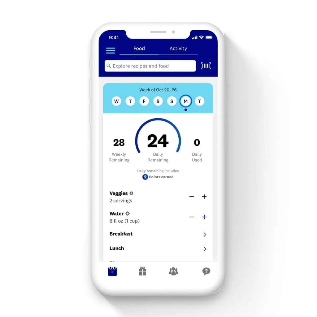 weight watchers mobile app
